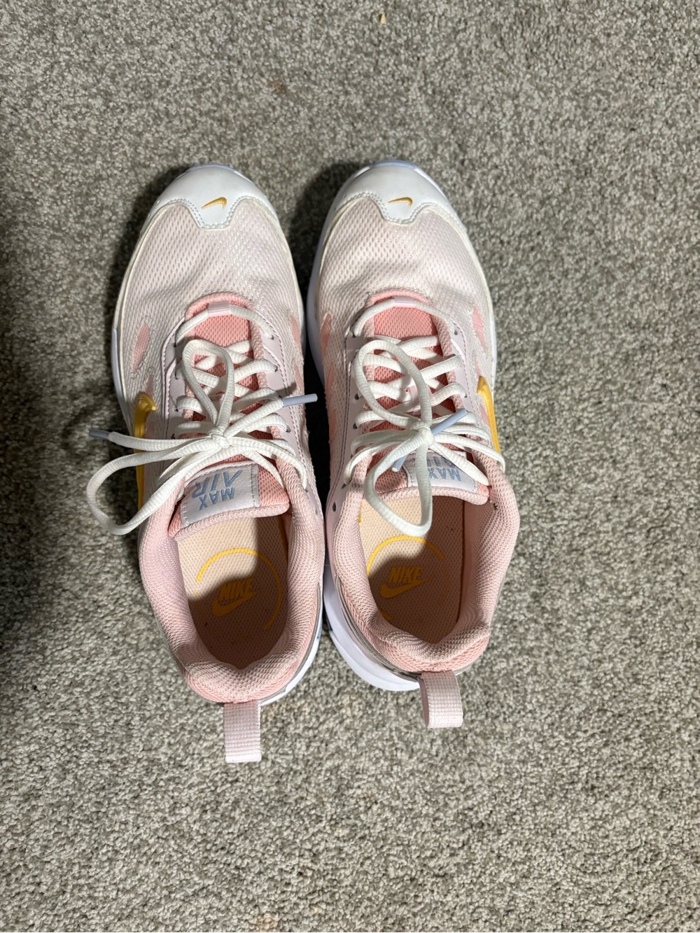 Nike Pink and Yellow Women's Air Max Trainers